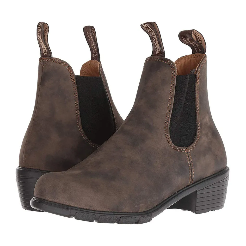 1677 Water-Resistant Leather Women's Heeled Chelsea Boots