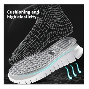 1pair Sports Transparent Insoles, Shock Absorption Air Cushion Insoles, Full Palm Breathable Sweat-absorbing Anti-odor Men's And Women's Basketball Elastic Running Comfortable Soft Bottom