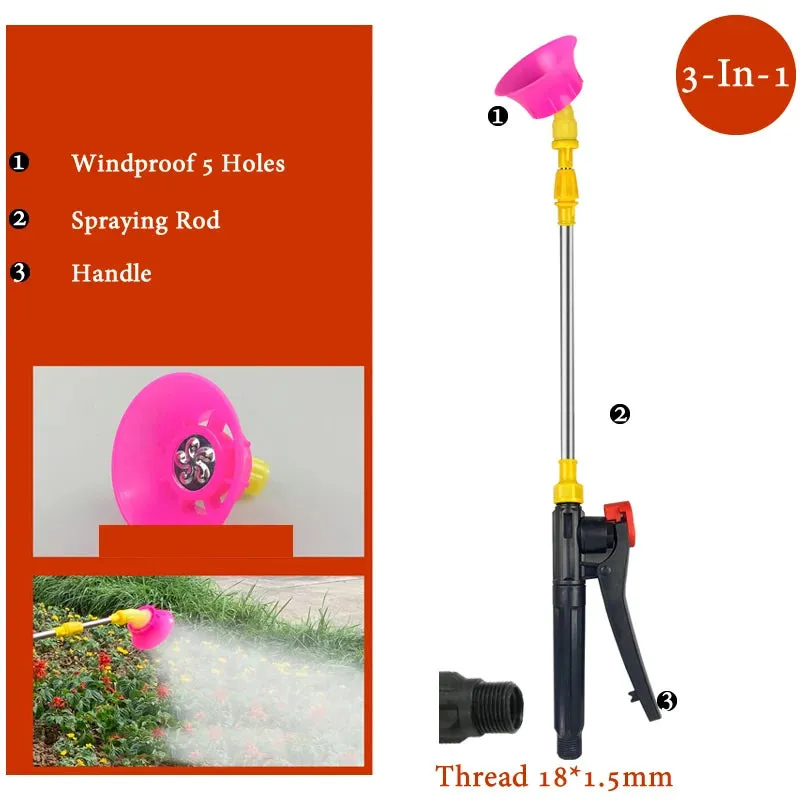 3-in-1 Set Retractable Spraying Rod Nozzle And Handle Electric Sprayer Outdoor Garden Pesticide Spray Watering Can Accessories