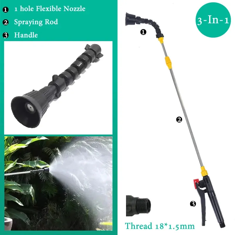 3-in-1 Set Retractable Spraying Rod Nozzle And Handle Electric Sprayer Outdoor Garden Pesticide Spray Watering Can Accessories