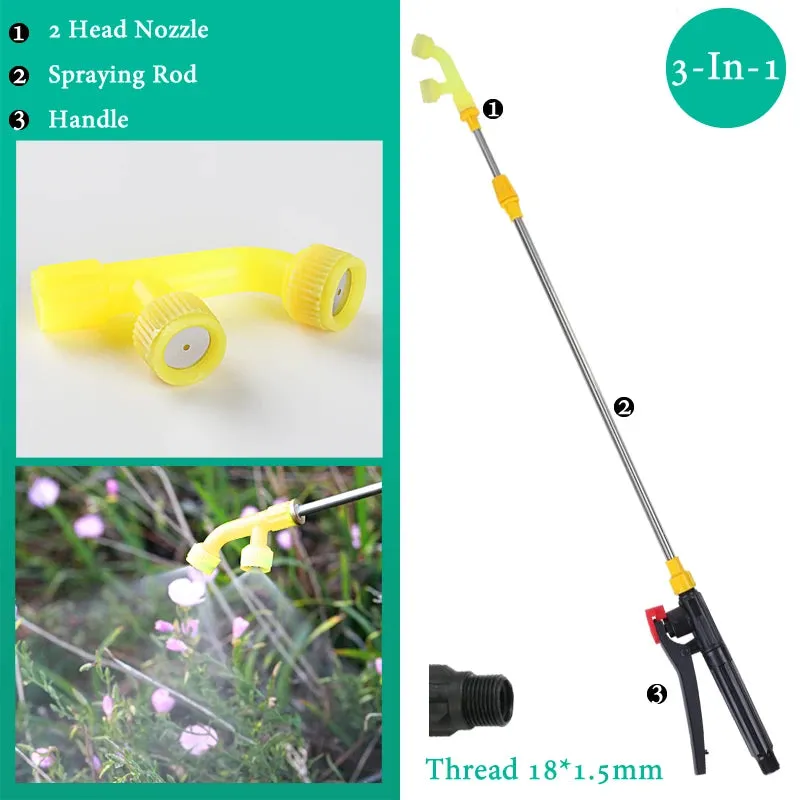 3-in-1 Set Retractable Spraying Rod Nozzle And Handle Electric Sprayer Outdoor Garden Pesticide Spray Watering Can Accessories