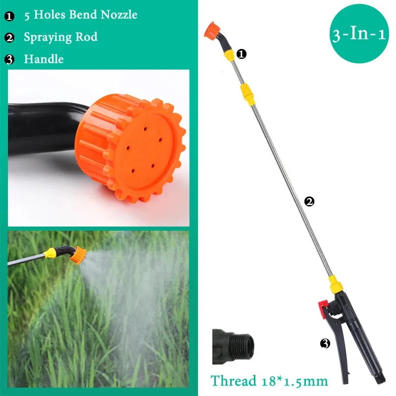 3-in-1 Set Retractable Spraying Rod Nozzle And Handle Electric Sprayer Outdoor Garden Pesticide Spray Watering Can Accessories