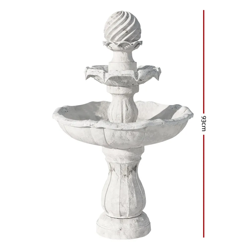 3 Tier Solar Powered Water Fountain Greek Style Birdbath Garden Ornament