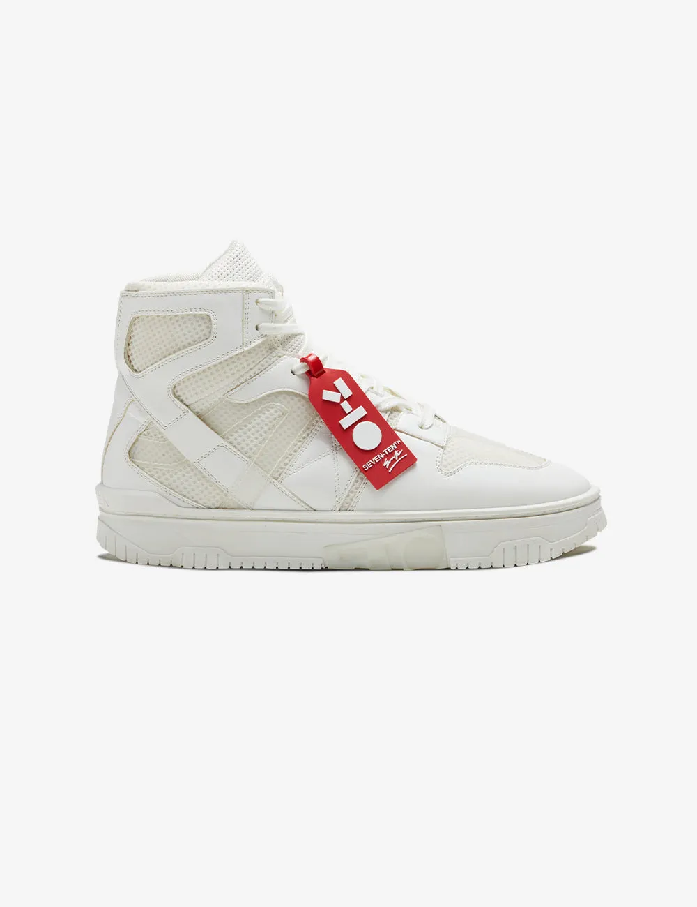 716 triple white technical high-top sneaker