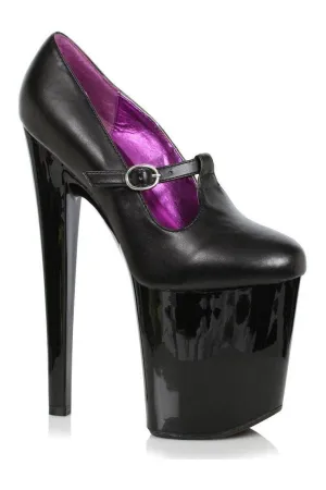 821-ASPH Stripper Pump | Black Faux Leather