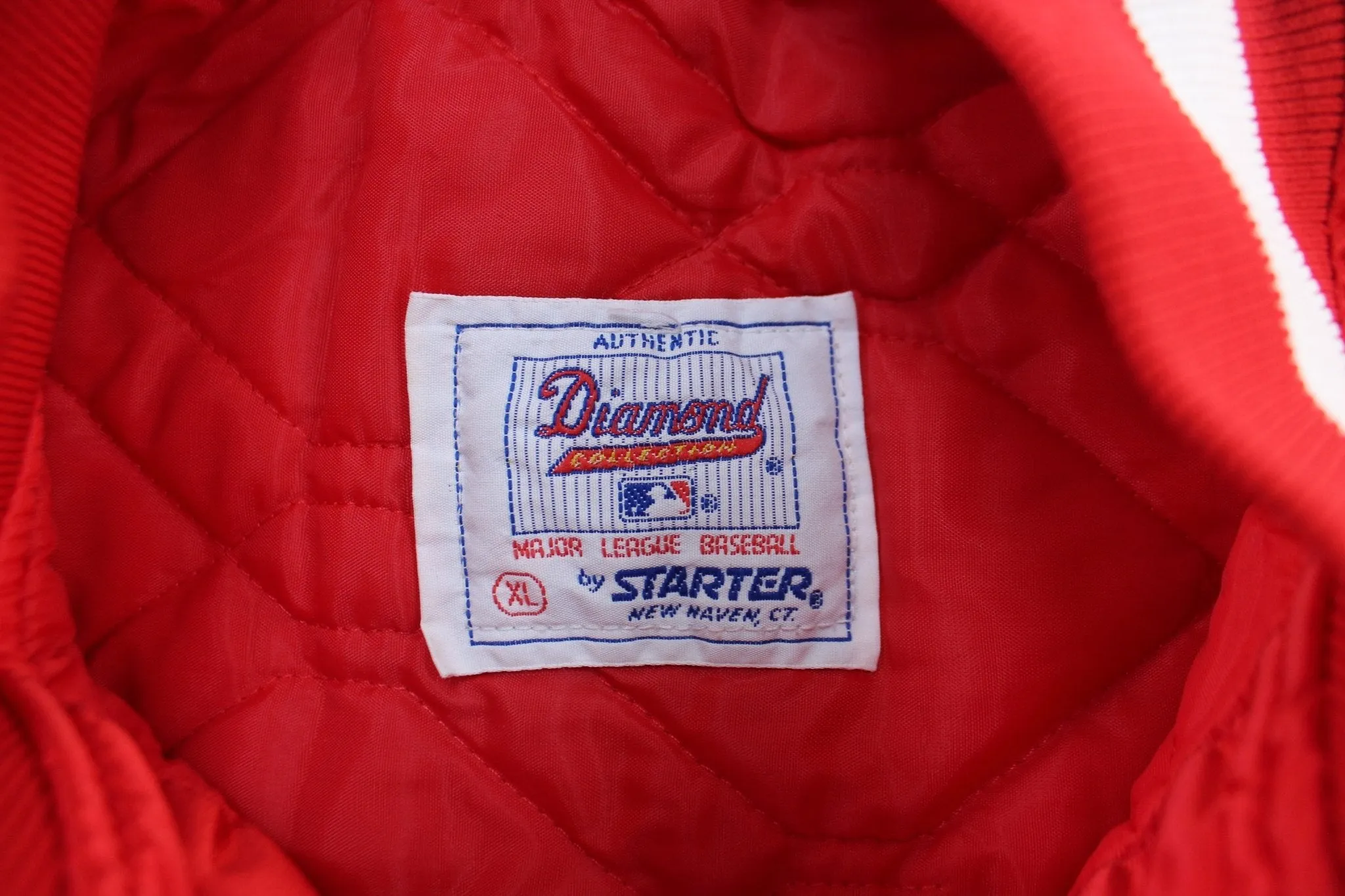 90's Cincinnati Reds Embroidered Starter Bomber Jacket