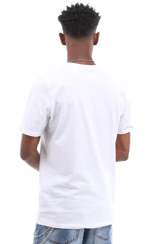 95433 "Skate - Sk8" White Printed Summer Cotton Tee