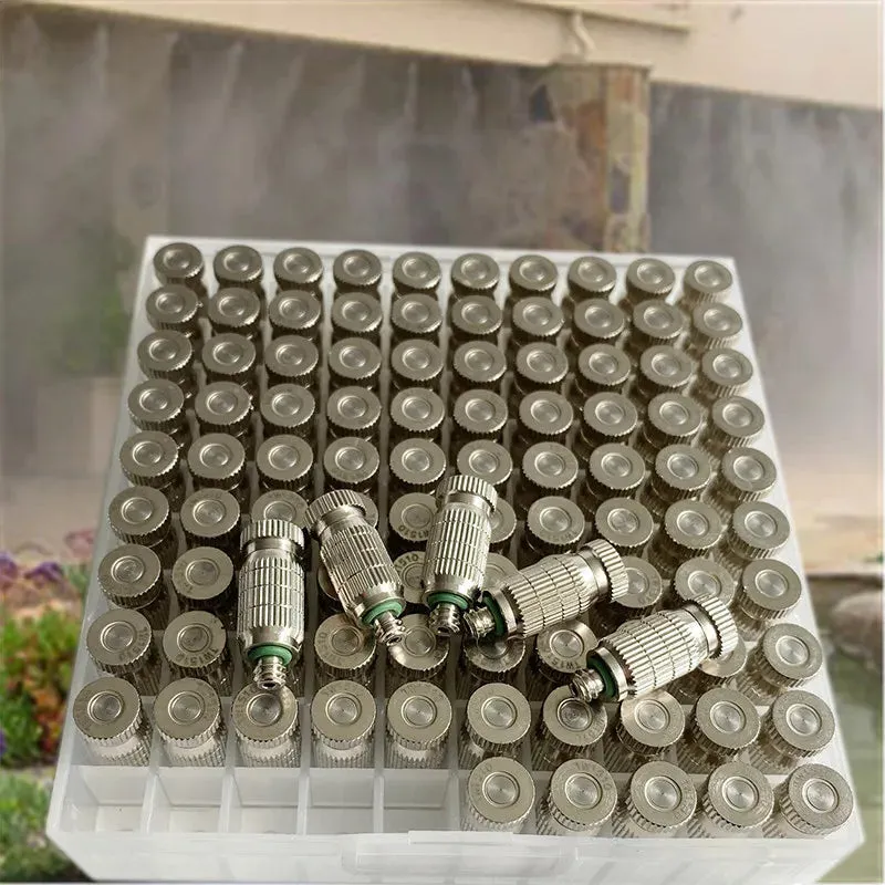 A367 Thread 3/16 Misting Nozzle High Pressure Atomizing Spray Nozzles Garden Irrigation Industry Cooling Sprayers 100pcs Total