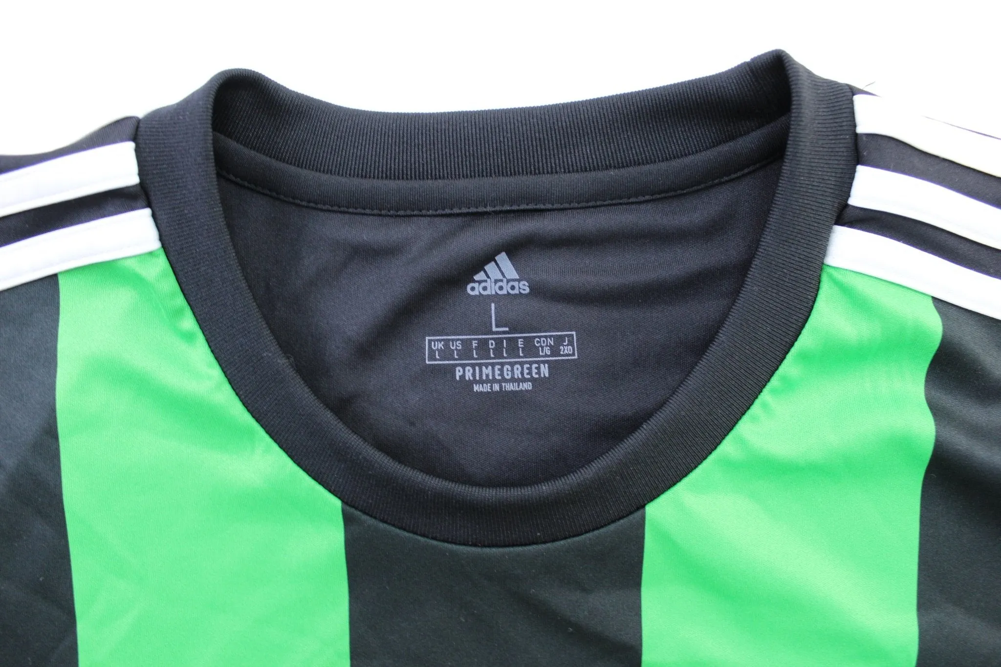 Adidas Embroidered Logo Austin FC Striped Soccer Jersey