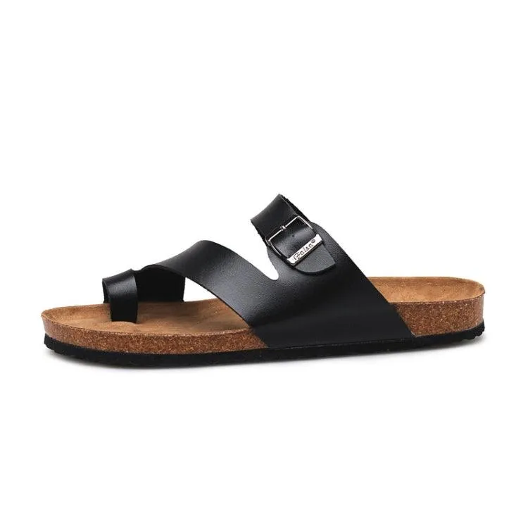 Adjustable Couple Cork Footwear - Summer Flip-Flops & Beach Sandals for Men