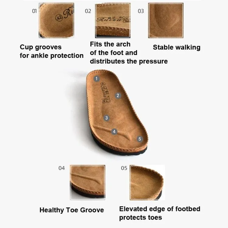 Adjustable Couple Cork Footwear - Summer Flip-Flops & Beach Sandals for Men