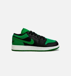 Air Jordan 1 Retro Low Lucky Green Grade School Lifestyle Shoe - Black/Green