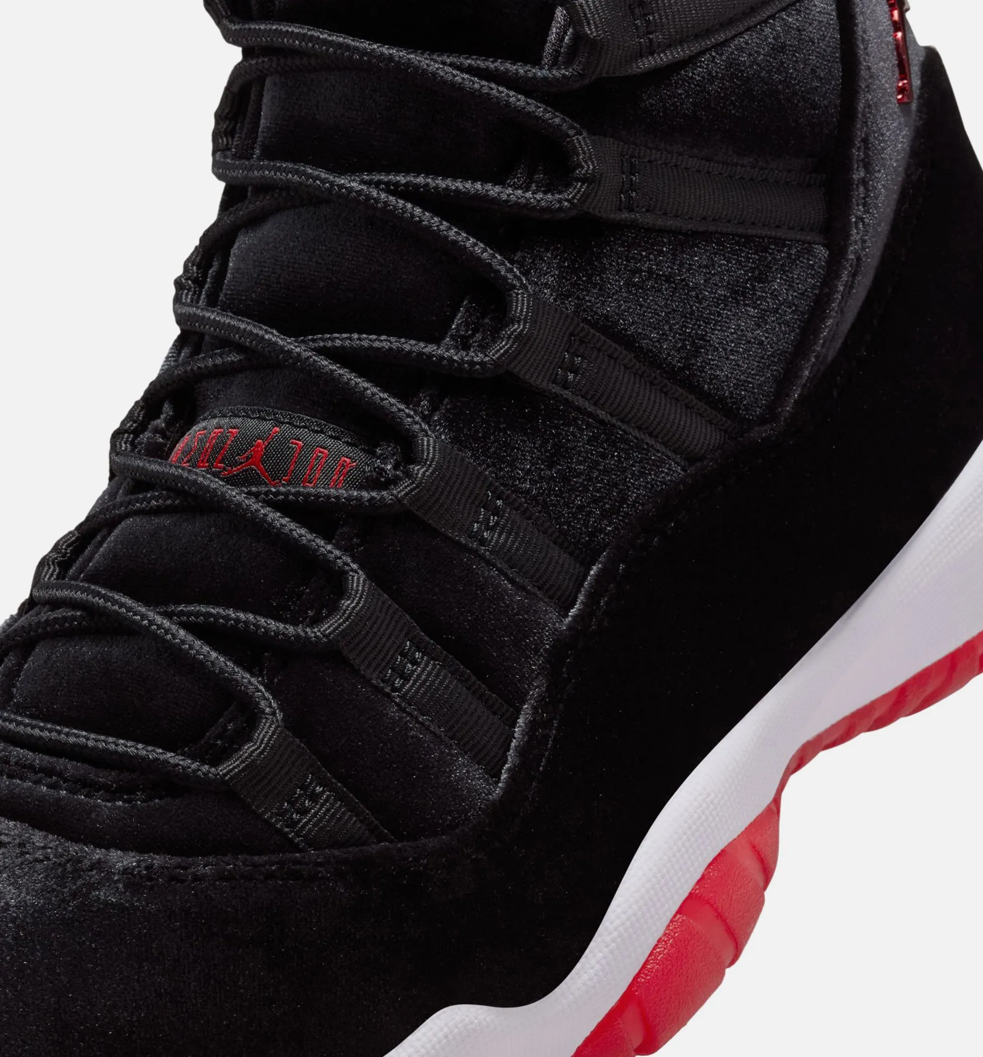 Air Jordan 11 Retro Bred Velvet Womens Lifestyle Shoe - Black/Gym Red/White