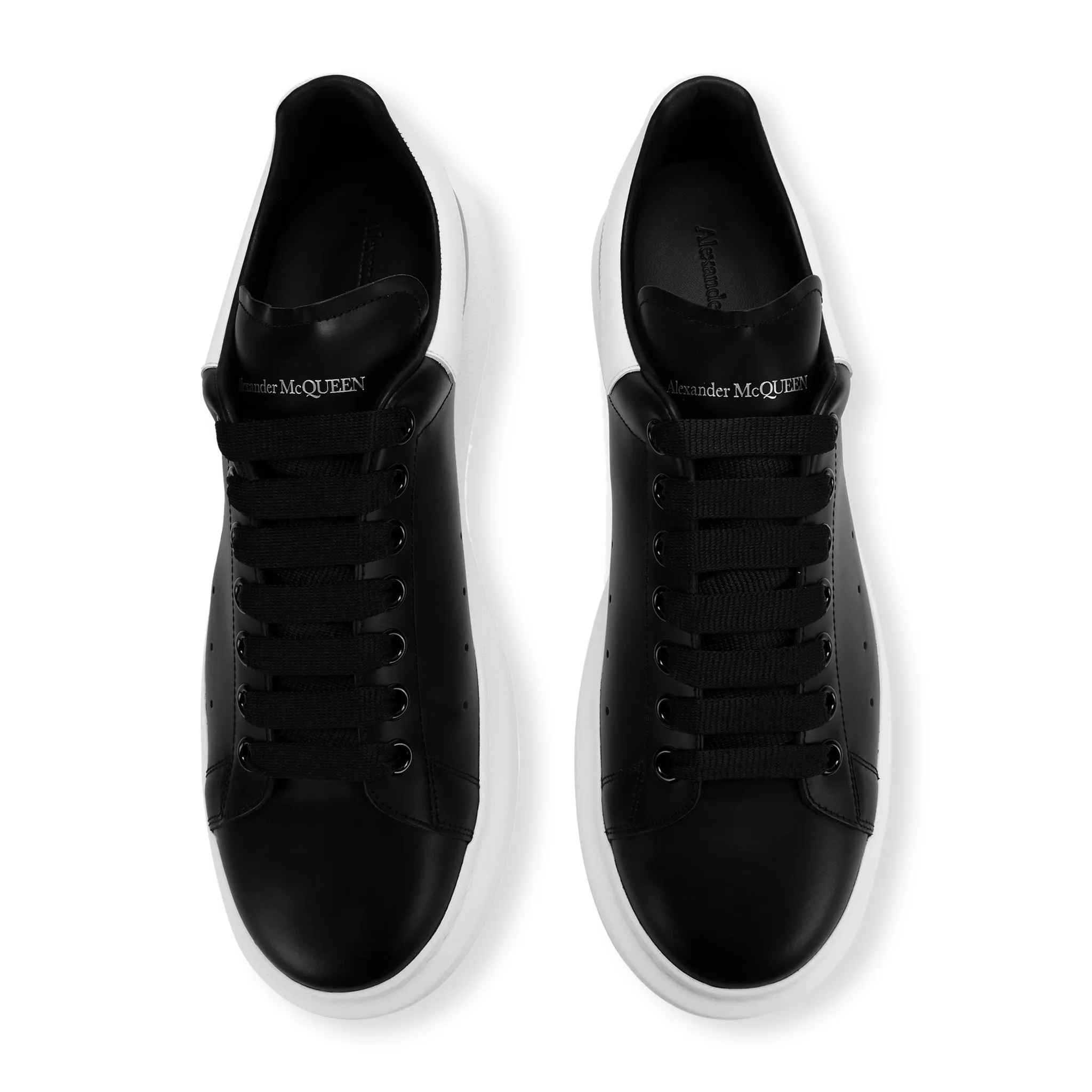 Alexander Mcqueen Raised Sole Black White Sneaker