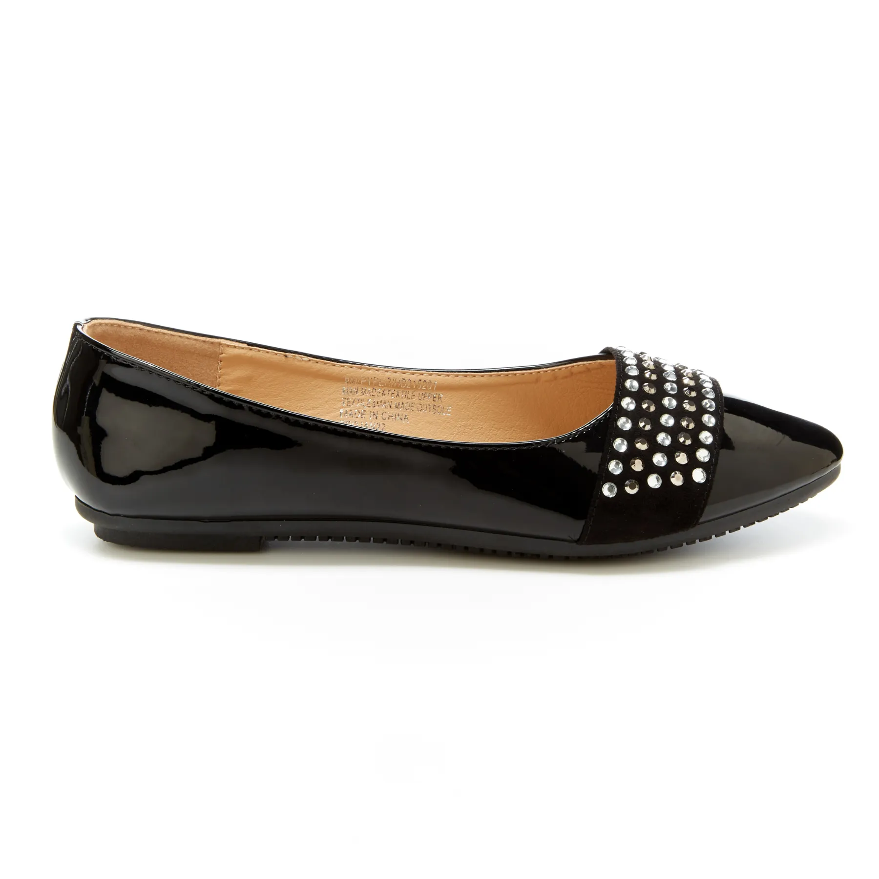 Almond Toe Studded Band Ballet Flats (Pyper)