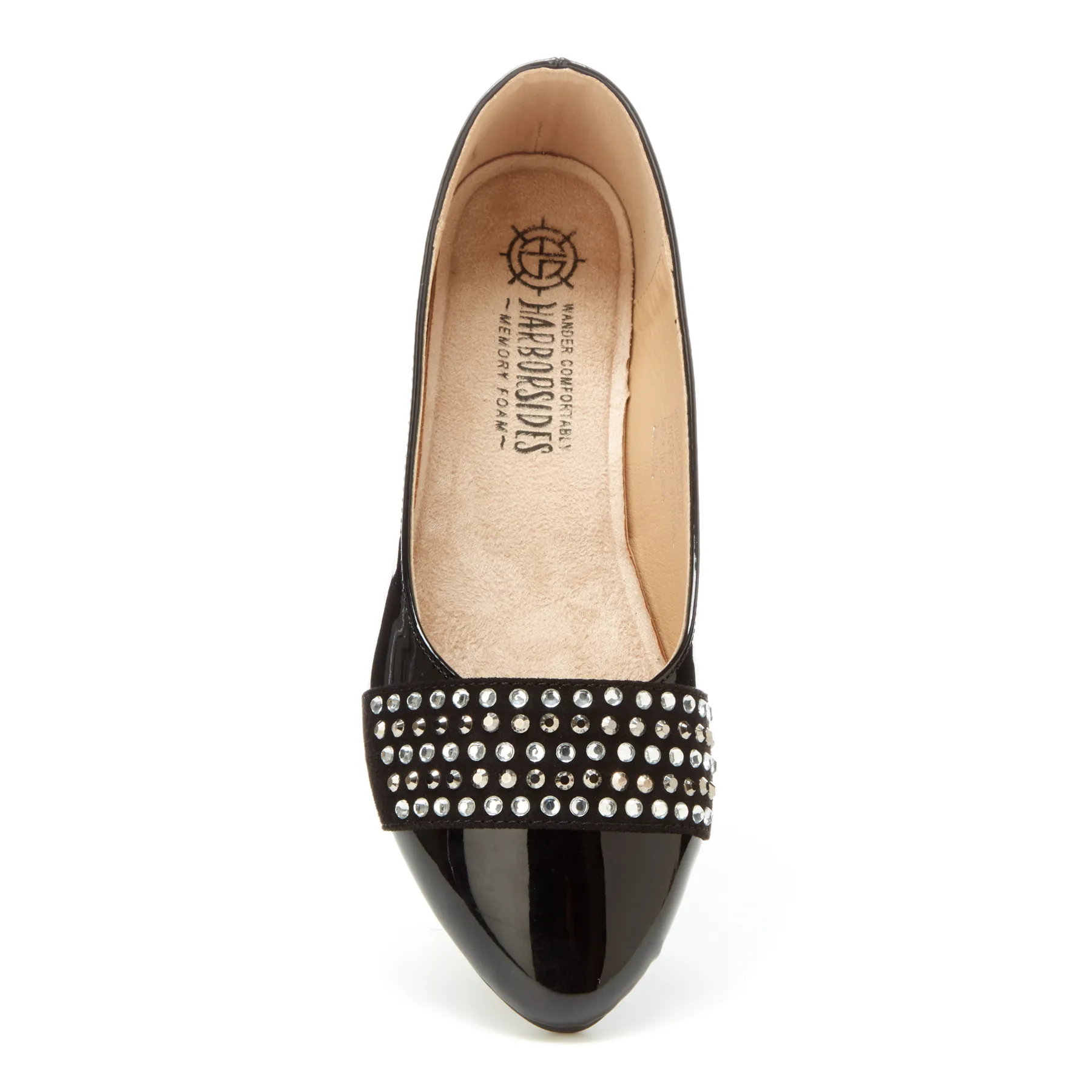 Almond Toe Studded Band Ballet Flats (Pyper)