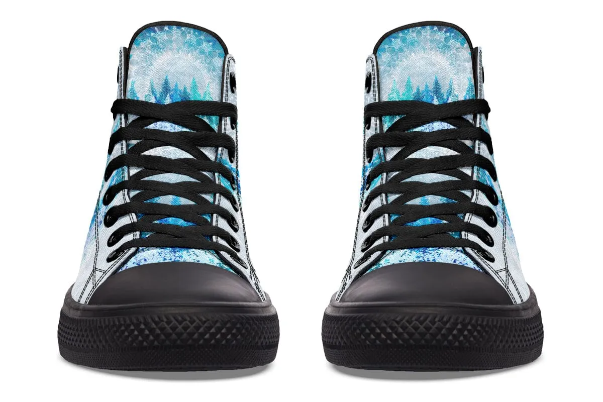 Among The Pines Mandala High Top Shoes