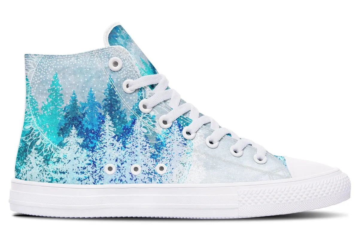 Among The Pines Mandala High Top Shoes