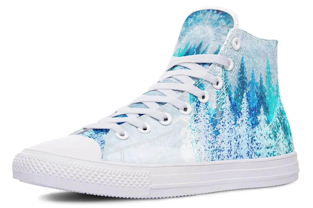 Among The Pines Mandala High Top Shoes