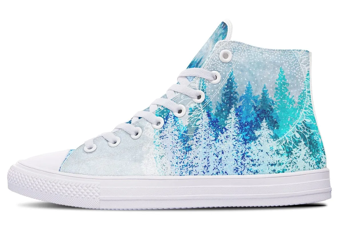 Among The Pines Mandala High Top Shoes