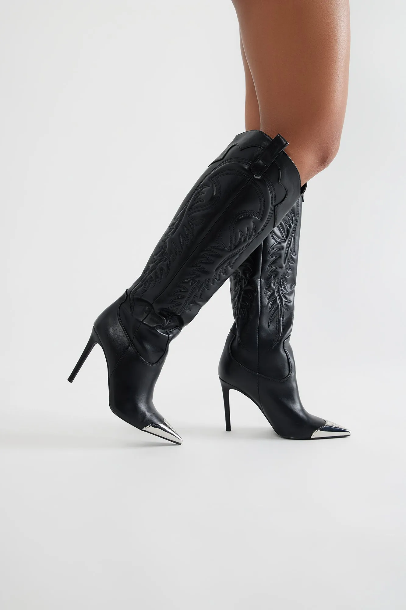 Ares Knee High Boots - Black