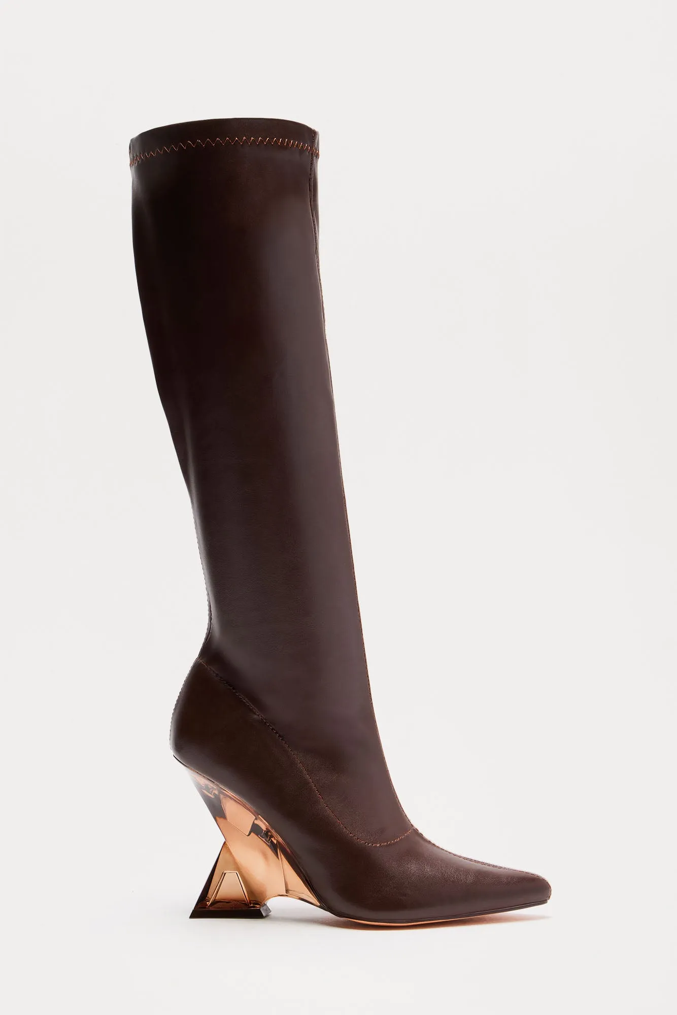 Auburn Knee High Boots - Brown