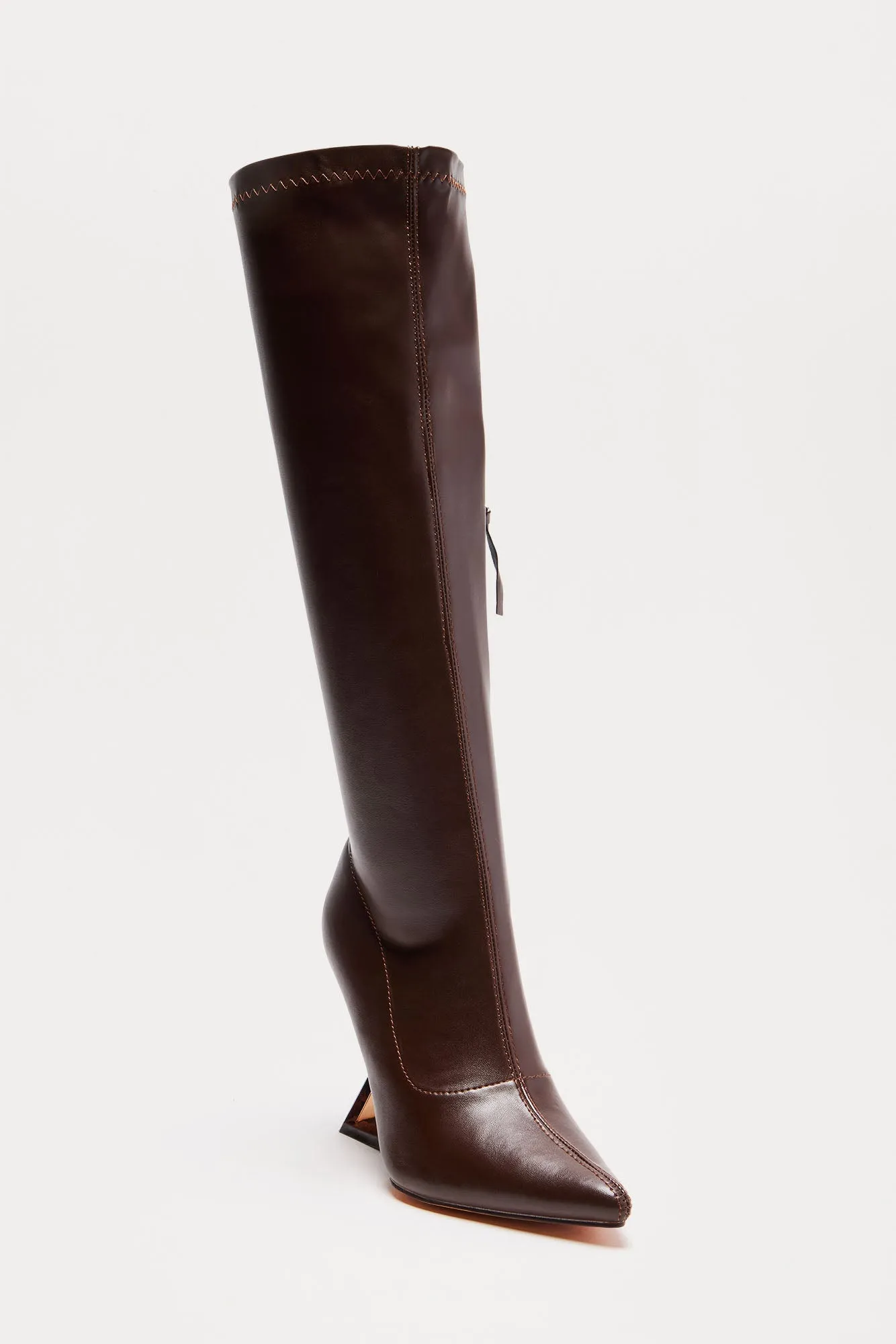 Auburn Knee High Boots - Brown