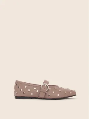 Aveiro Taupe Stud Ballerina