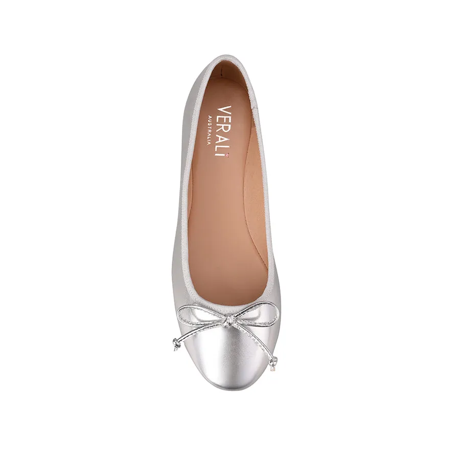 Ballerina Ballet Flats - Silver Smooth