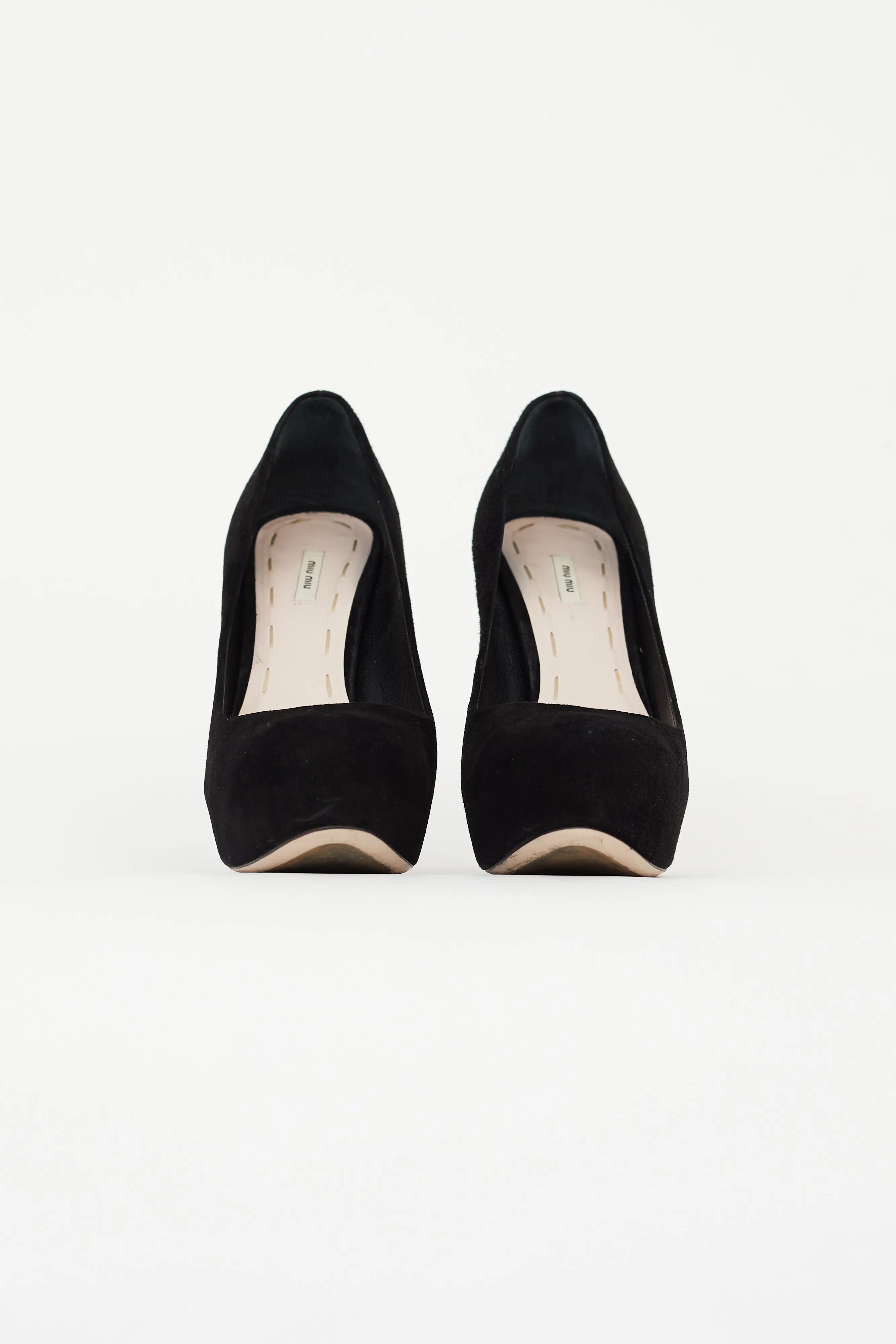 Black Suede Platform Pump