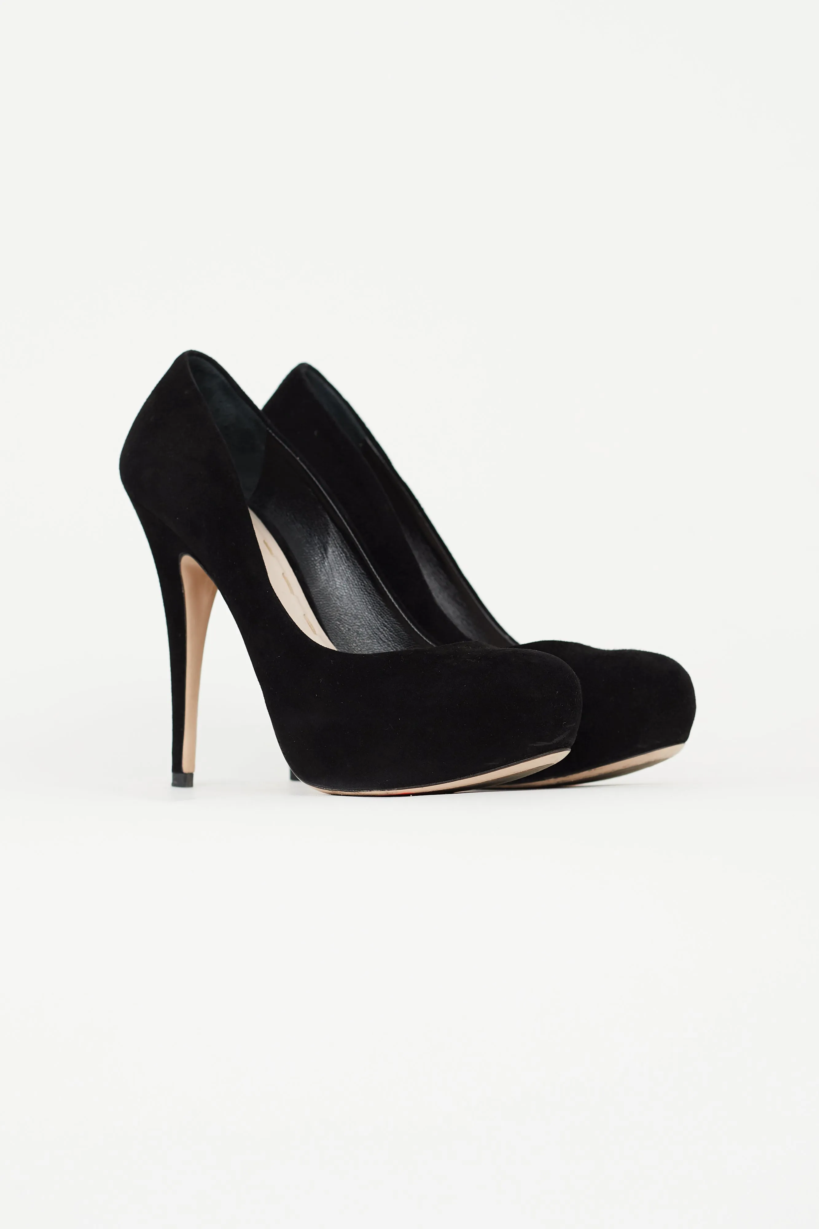 Black Suede Platform Pump