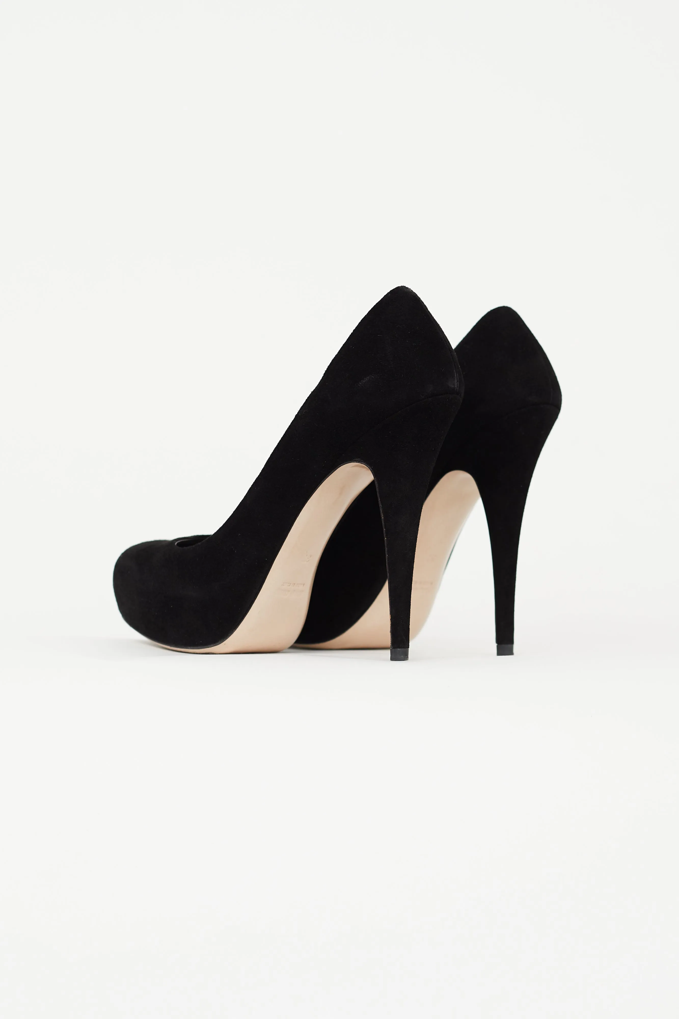 Black Suede Platform Pump