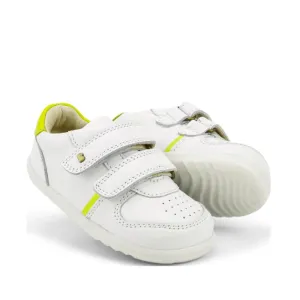 Bobux Step Up SU Riley Sneaker White Neon Yellow 732111