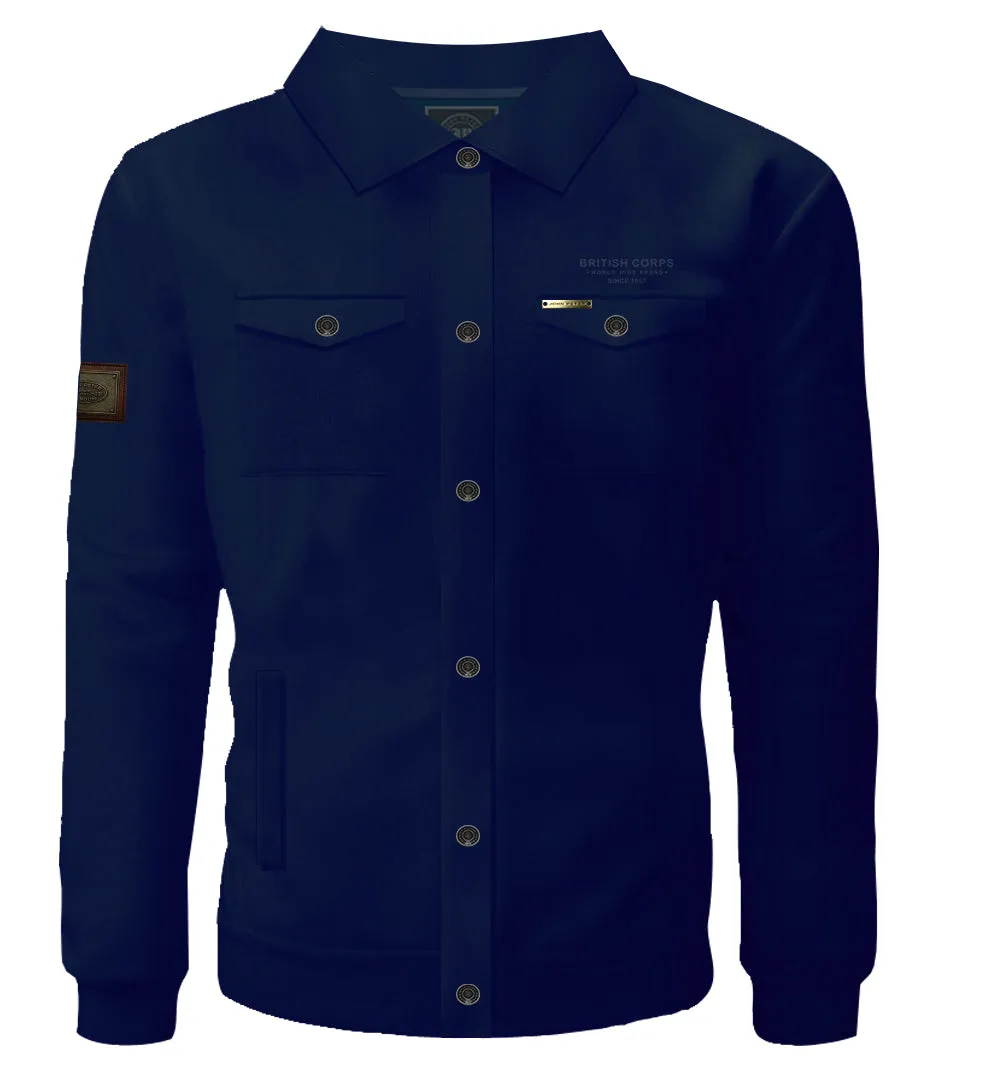 Bomber Sports Jacket With Metal Buttons