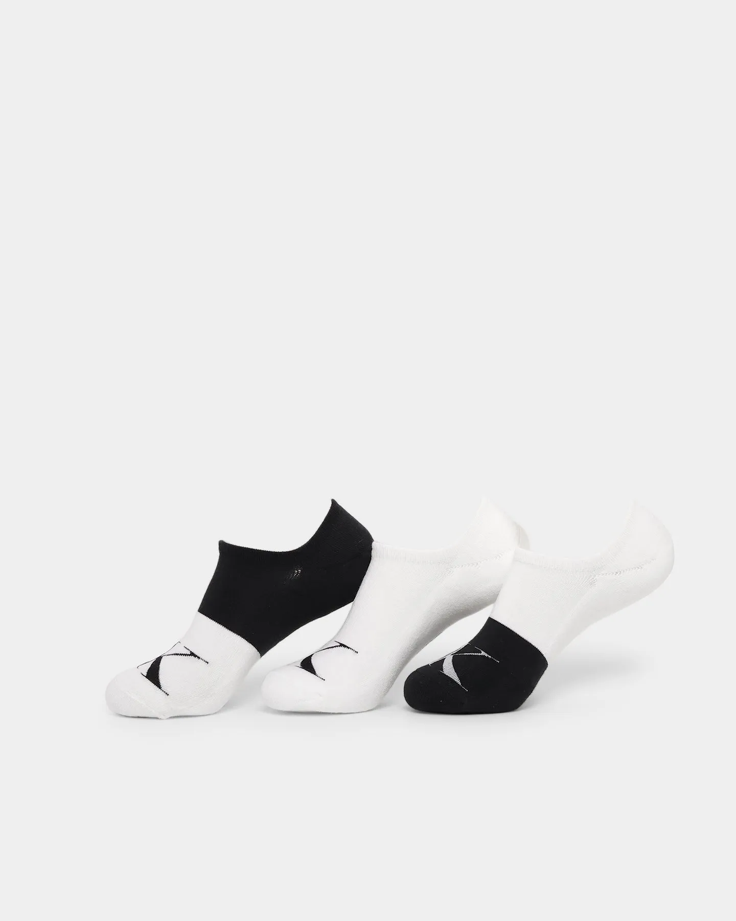 Calvin Klein Cushion Sneaker Liner Socks 3 Pack Black