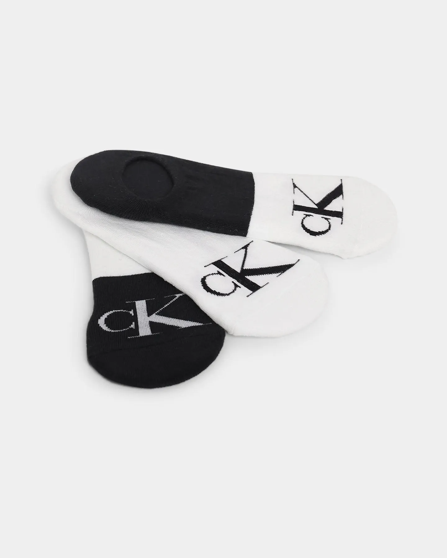 Calvin Klein Cushion Sneaker Liner Socks 3 Pack Black