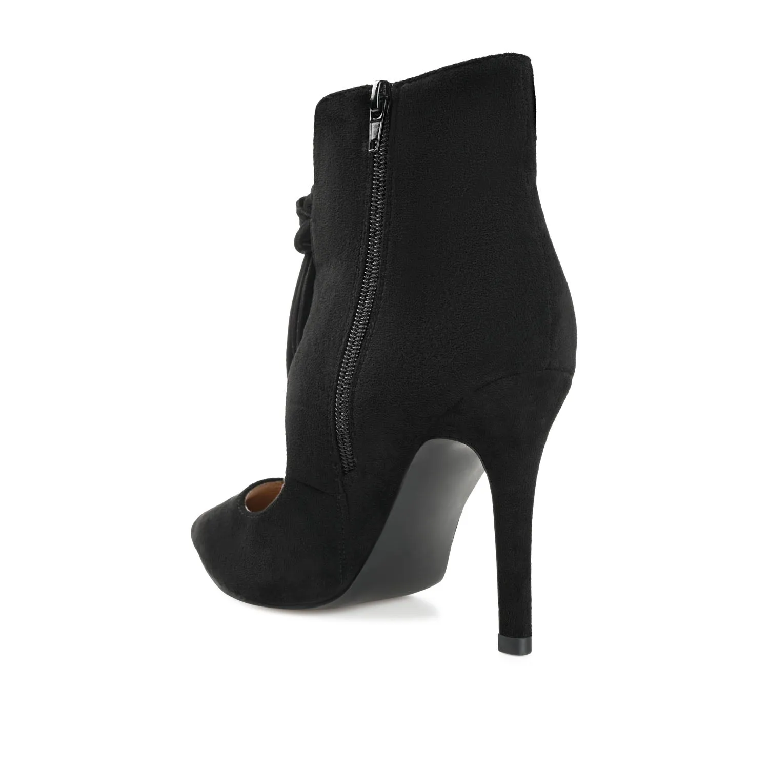 CAMERON HEELED BOOTIES IN FAUX SUEDE