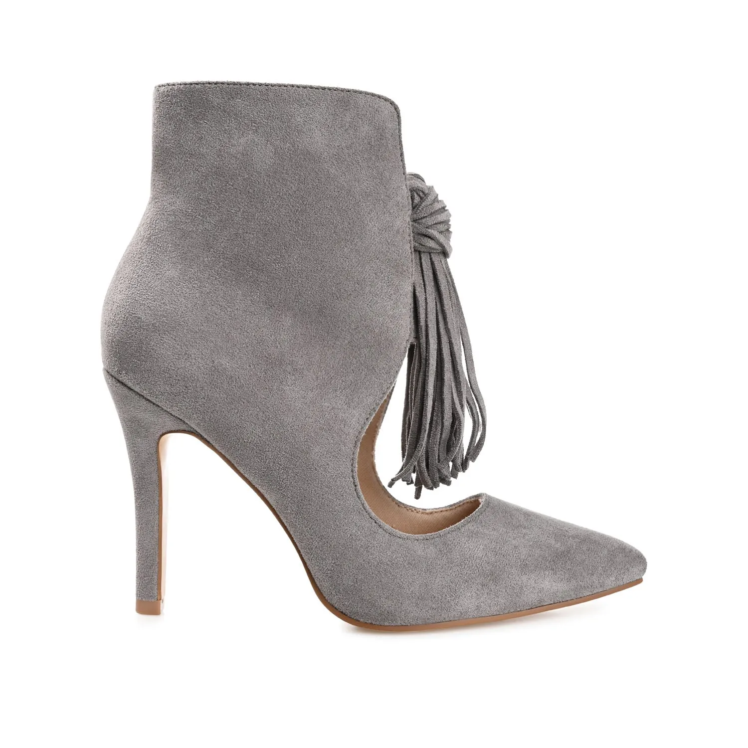 CAMERON HEELED BOOTIES IN FAUX SUEDE