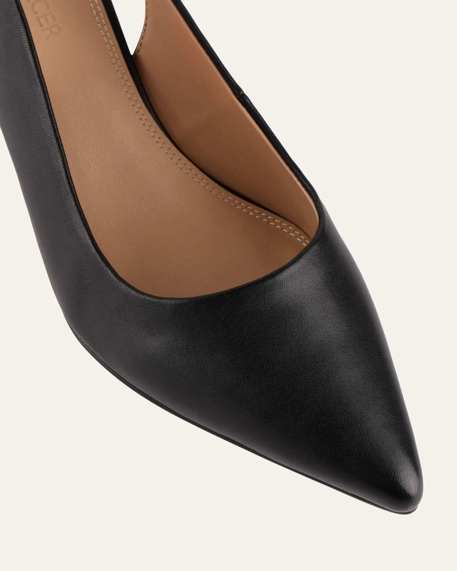 CARA LOW HEELS BLACK LEATHER