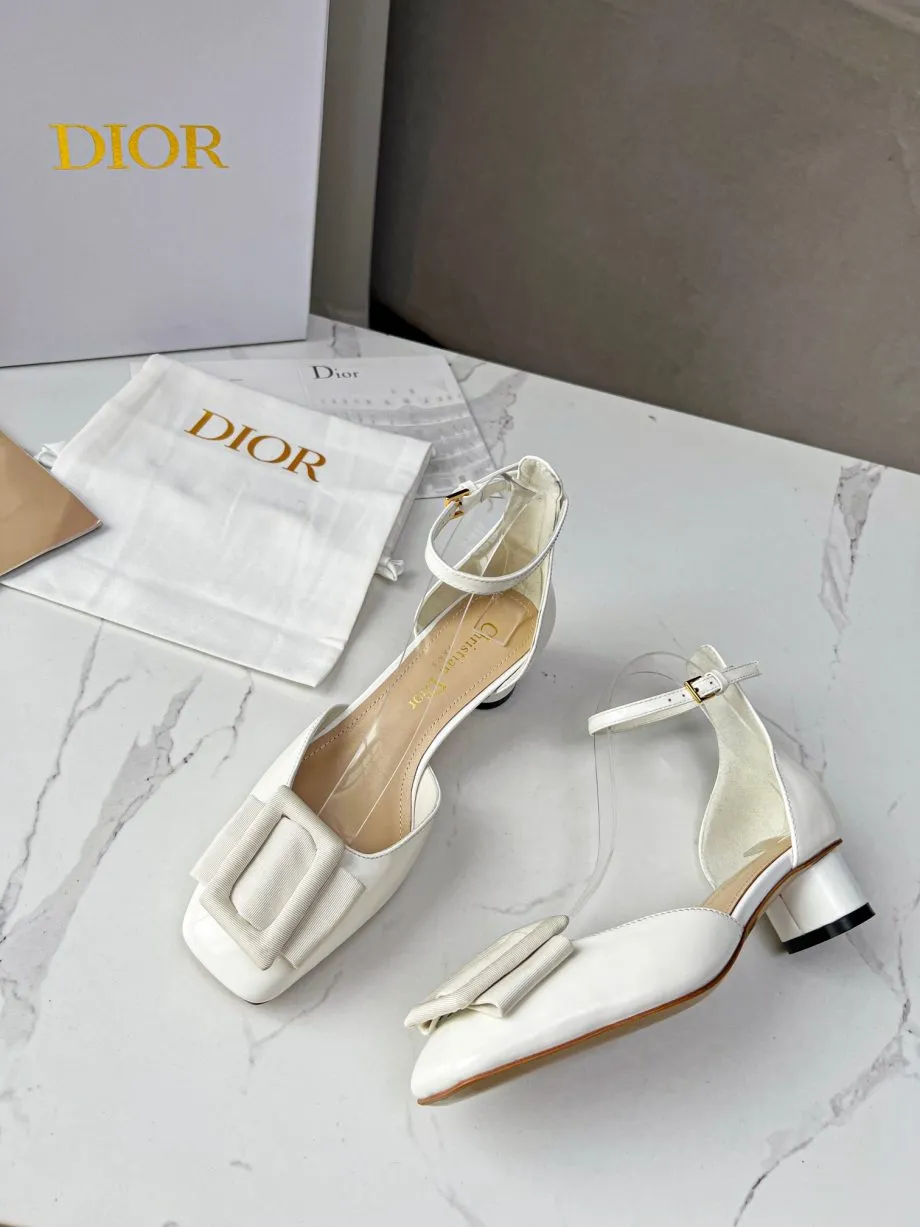 CD dor Idylle Ballet Pump White For Women 1.5 in / 3.5 cm