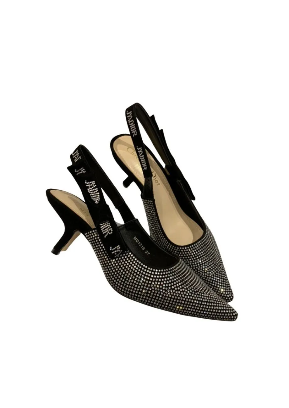 CD J'Ador Slingback Pump Black For Women 2.6 in / 6.5 cm