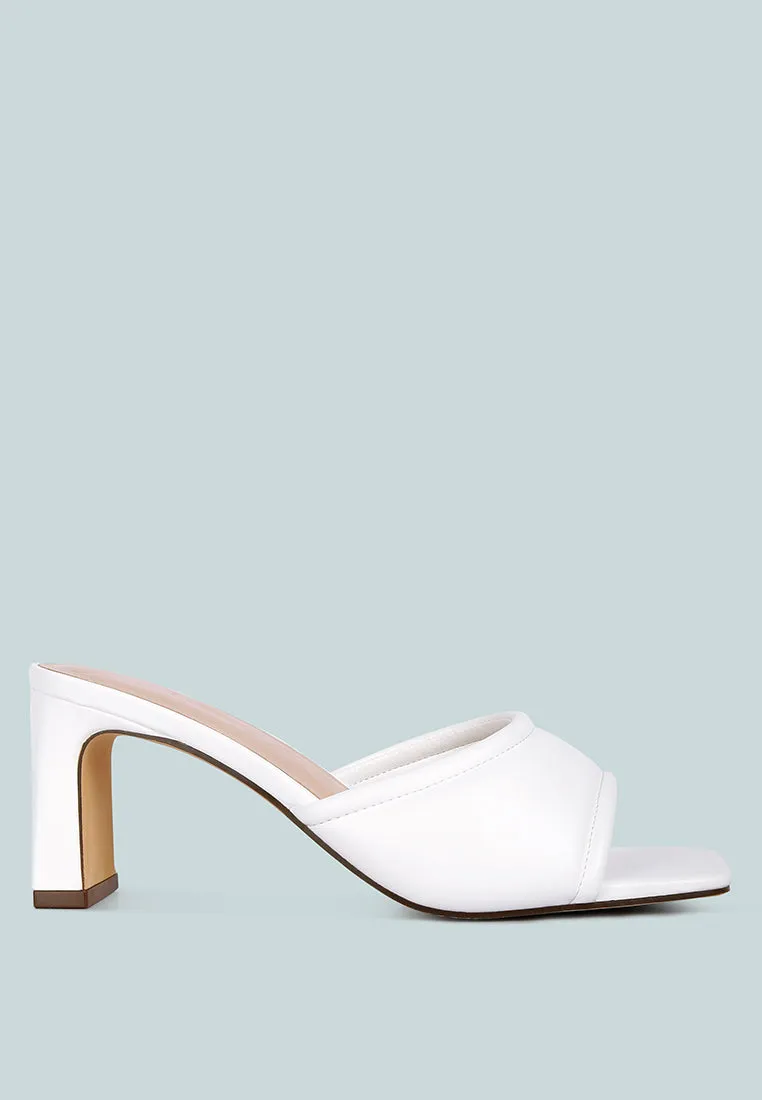 Celine Quilted Italian Block Heel Sandals