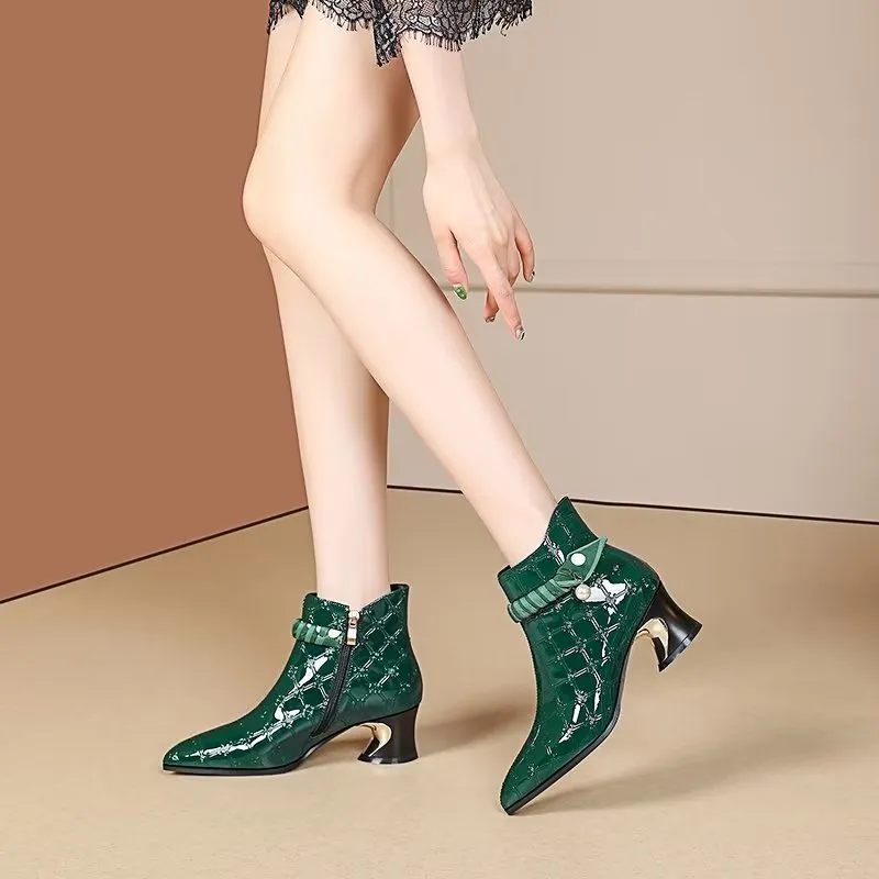 ChicLuxe Exotic Heeled Booties