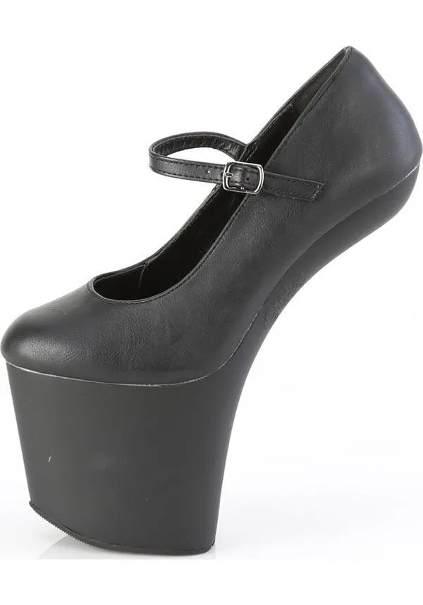 CRAZE-880 [Black Faux] | PLATFORM HEELS [PREORDER]