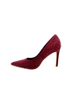 Crystal Pumps - Burgundy