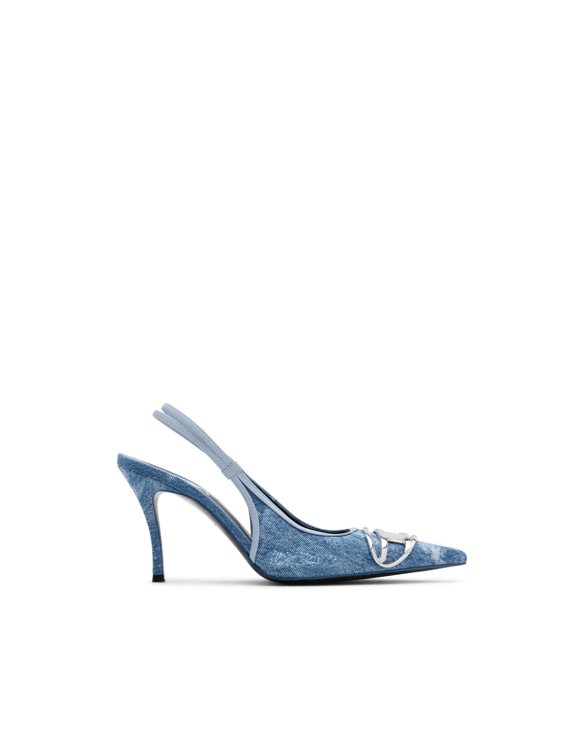 D-Venus Denim Slingback Pumps