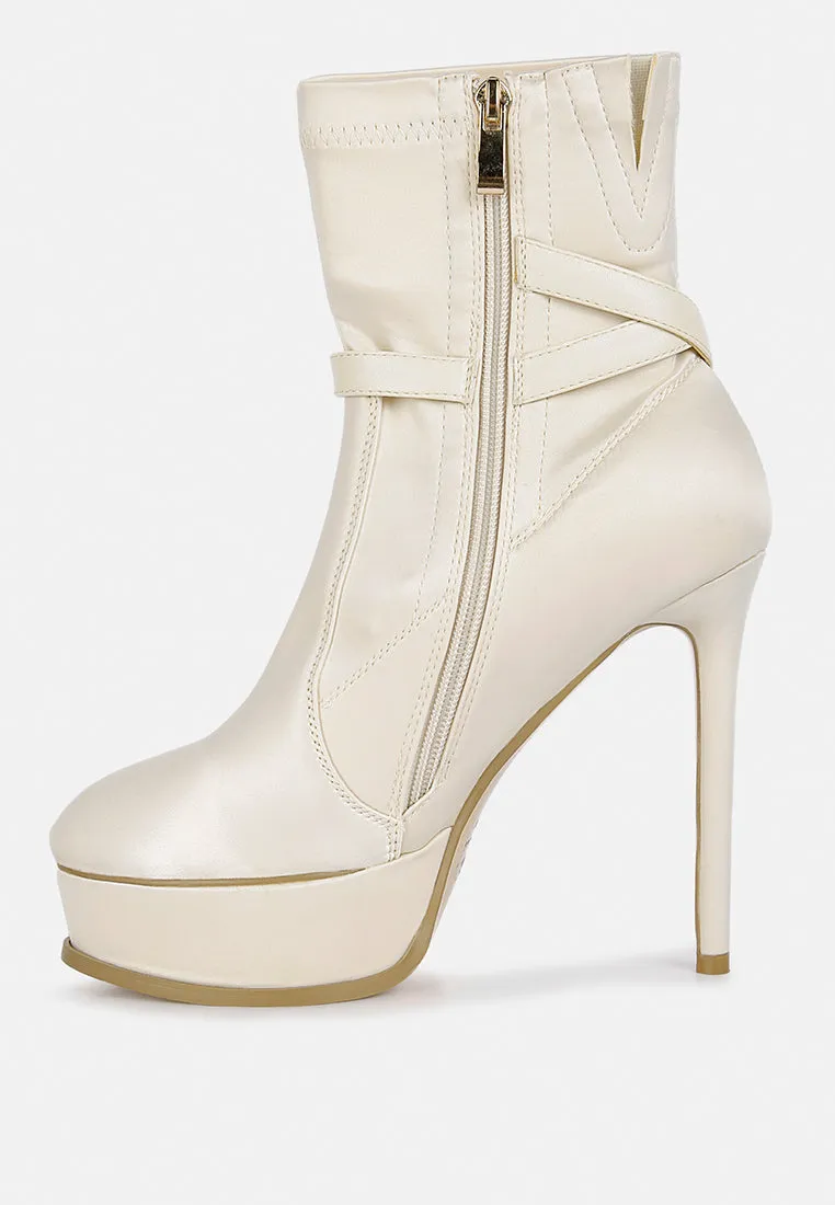 Doesburg Satin Stiletto Ankle Boot