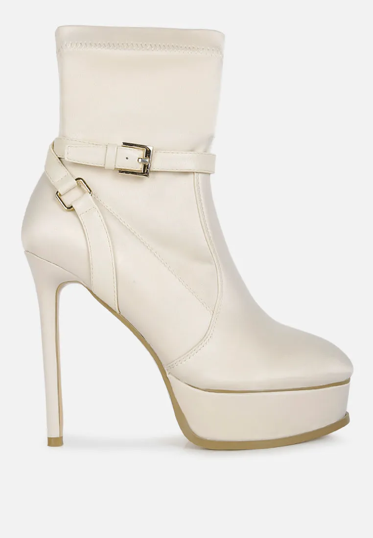 Doesburg Satin Stiletto Ankle Boot