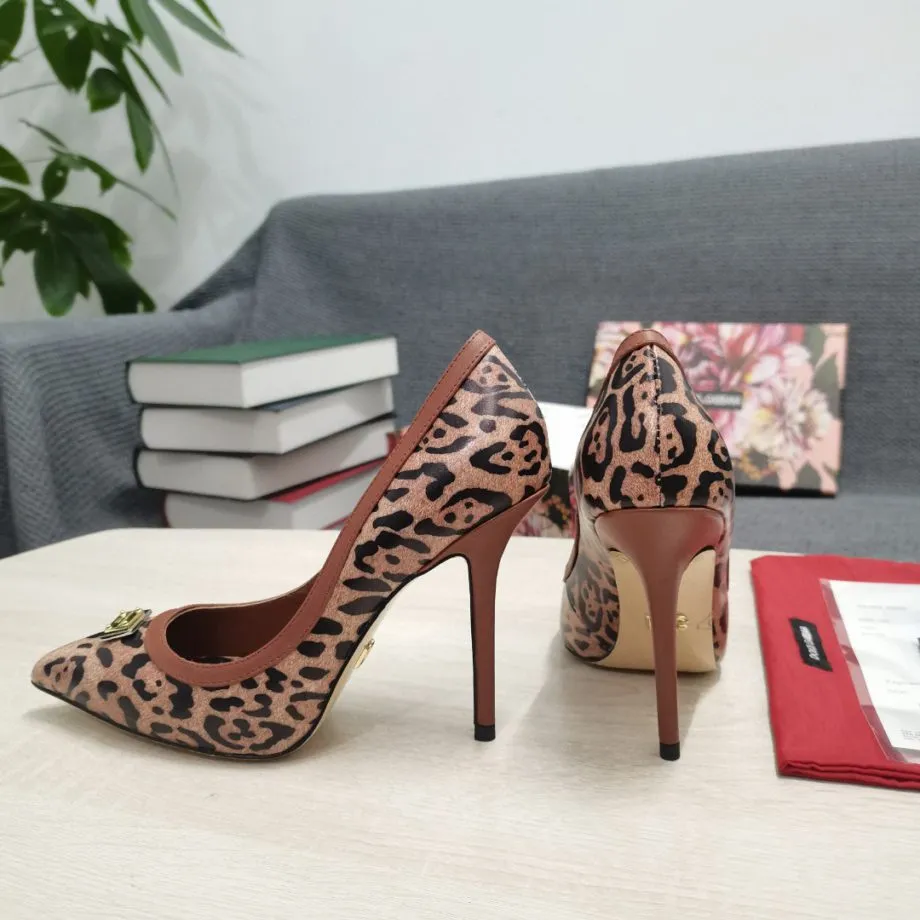 DolGa Leopard-Print Pumps Brown For Women DG Shoes CD1583AW384HYNBM