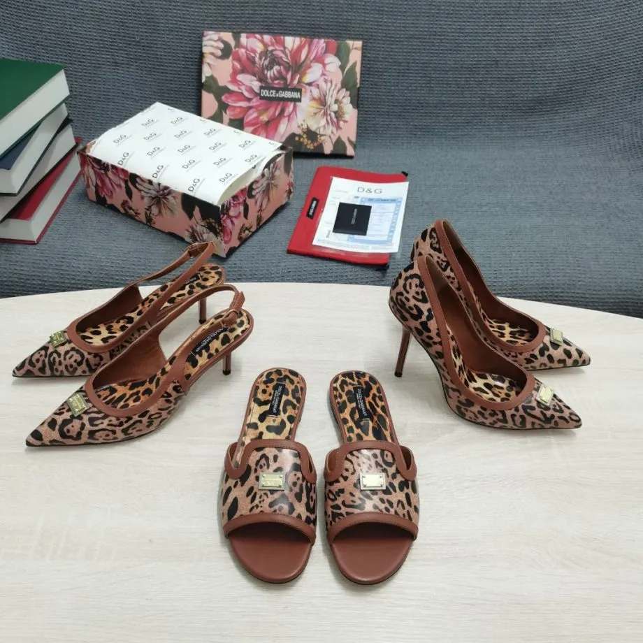 DolGa Leopard-Print Pumps Brown For Women DG Shoes CD1583AW384HYNBM